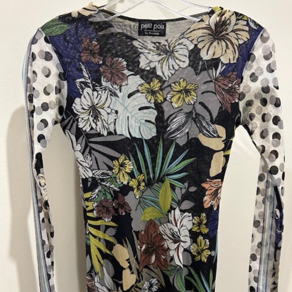 Beautiful Petit Pois Mesh Top, size XS